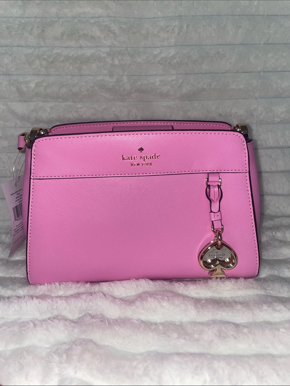 Kate Spade Small Madison Top Handle Saffiano Leather with Spade Charm